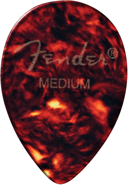 Fender Guitar Pick 358 Shape Classic Celluloid 1/2 Gross - Tortoise Shell - Medium, 72-Count