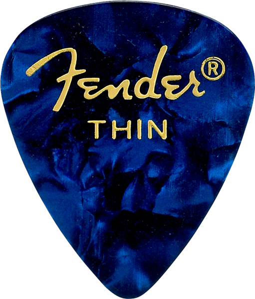 Fender Médiator pour guitare 351 Shape Classic Celluloid 1 Gross – Bleu Moto – Fin, 144 pièces