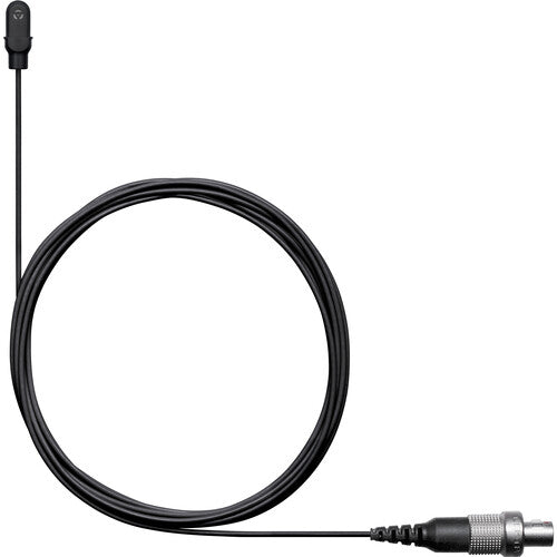 Shure DL4 DuraPlex Omnidirectional Miniature Lavalier Microphone for Bodypack Transmitters (Black, 3-Pin LEMO)