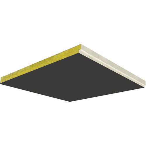 Primacoustic STRATOTILE Carreaux de plafond en laine de verre, 24 po x 48 po, bord carré - Noir, paquet de 6 