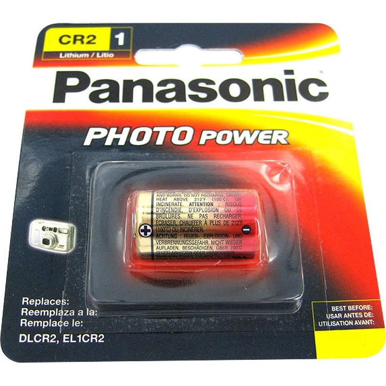 Panasonic CR-2 3V Lithium Button Top Photo Battery - 850mAh, 1-Pack
