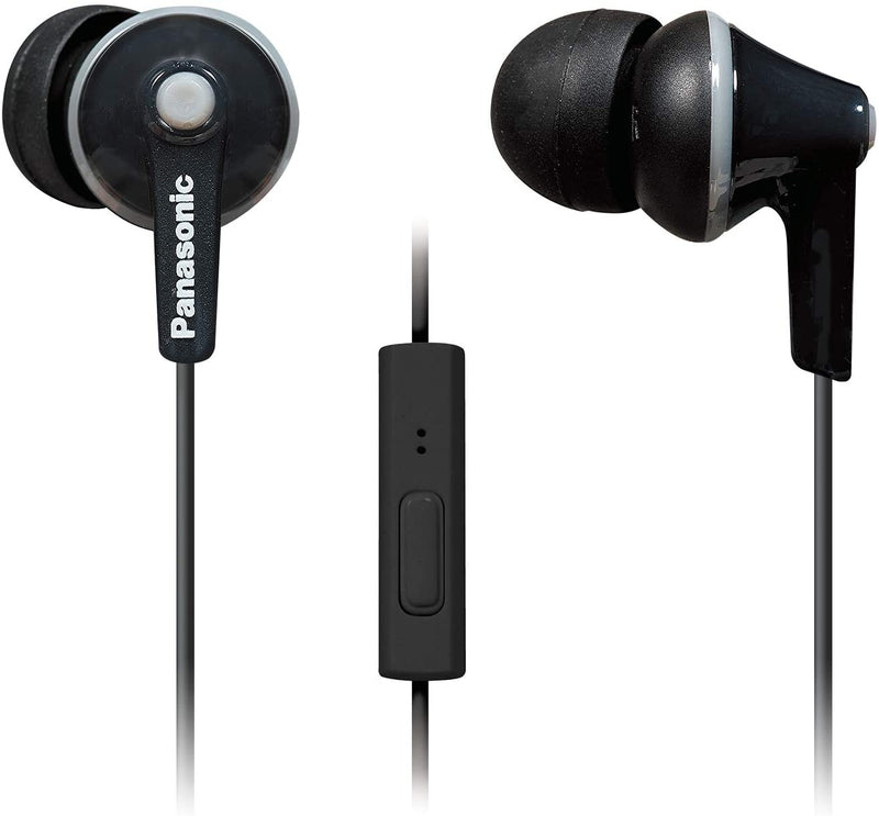 Panasonic RPTCM125K ErgoFit Earbud Headphones w/ Mic & Controller - Black