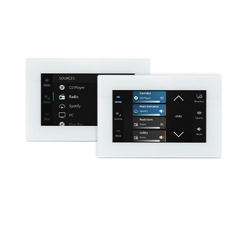 Powersoft Wall Mount Touch, PoE fed Wall-Mounted Touch Screen for the Dynamic Music Distribution Systems - White