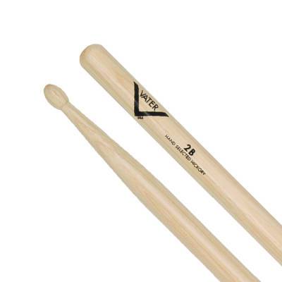 Vater Vh2Bw Wood Tip Drumsticks With Oval-Shaped Tips - Red One Music