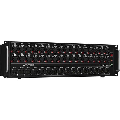 Midas DL32 32-Input  16-Output Stage Box With 32 Midas Mic Preamps - Red One Music