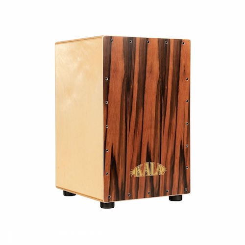 Kala KA-CAJON-EBONY Striped Ebony Cajon - Red One Music