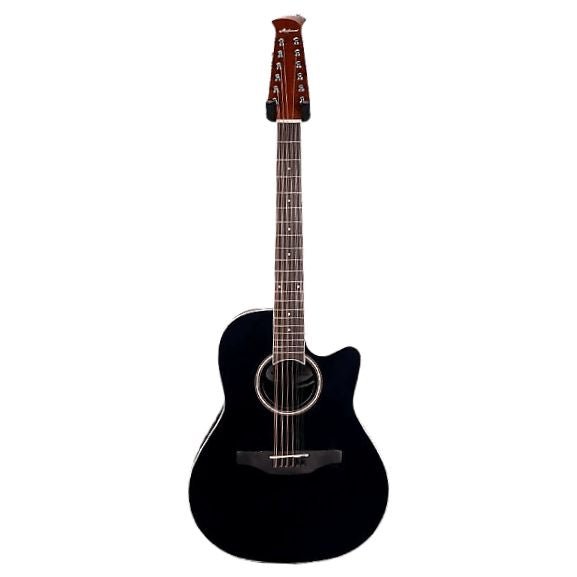 Ovation AB2412-5S Applause Traditional 12-String Steel Acoustic-Electric Guitar - Satin Black