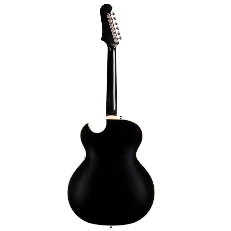 Guild NEWARK Starfire 1 Jet 90 Guitare électrique avec cordier Guild Vibrato - Noir satiné