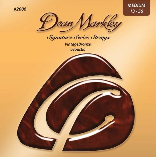 Dean Markley dm2006 Medium Vintage bronze Acoustic Signature Series Guitar Strings 13-56 - Red One Music