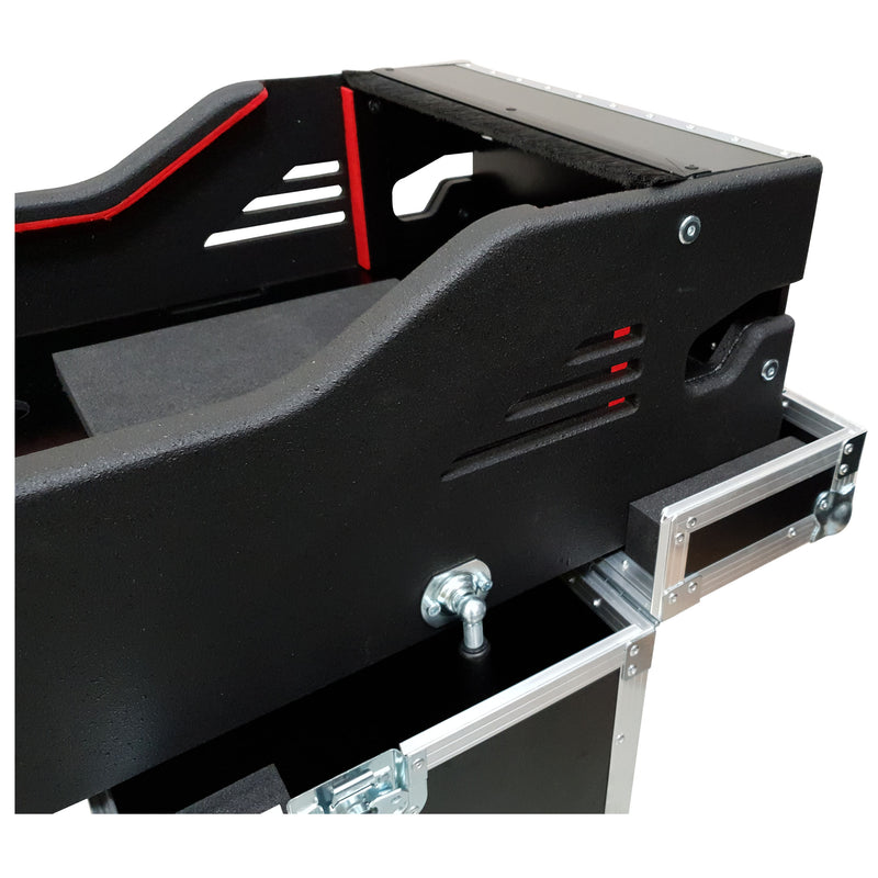ProX XZ-FMID M32R Flip-ready Easy Retracting Hydraulic Lift Case - Red One Music