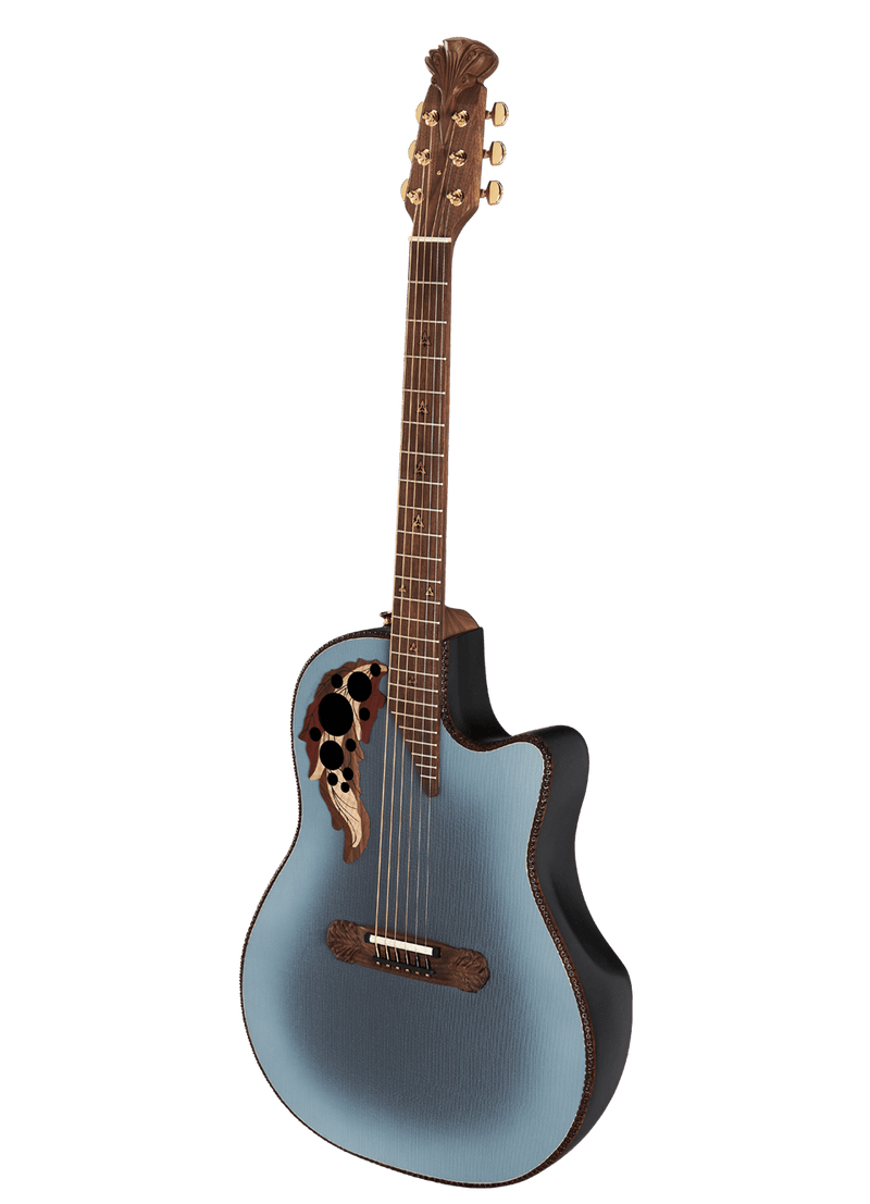 Ovation Adamas 2087GT-8 - Guitare électro-acoustique à pan coupé au corps à contour profond - Reverse Blue Burst