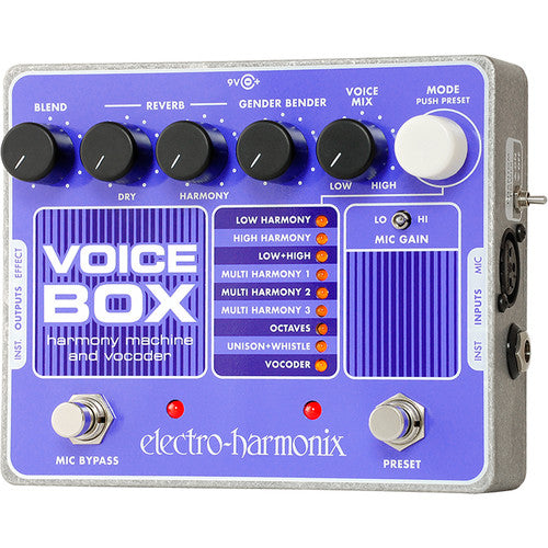 Electro-Harmonix VOICE BOX Machine d'harmonie vocale/pédale Vocoder