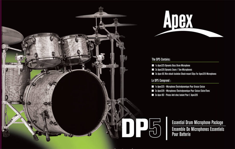 Apex DP5 Basic Drum Microphone Pack