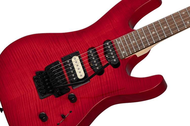 Kramer STRIKER FIGURED HSS Electric Guitar (Transparent Red)