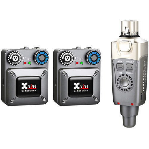 Xvive U4R2 Wireless In-Ear Monitor System with Two Receivers (2.4 GHz)