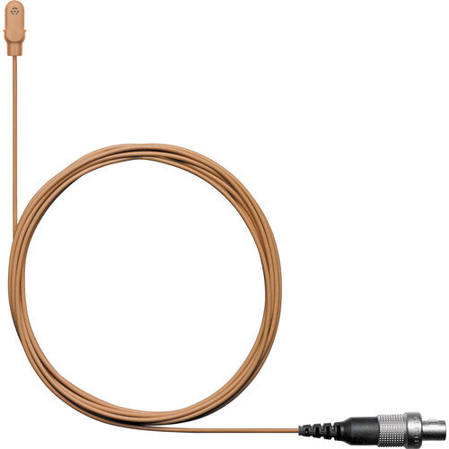 Shure DL4 DuraPlex Microphone cravate miniature omnidirectionnel pour émetteurs de poche (cacao, LEMO 3 broches)