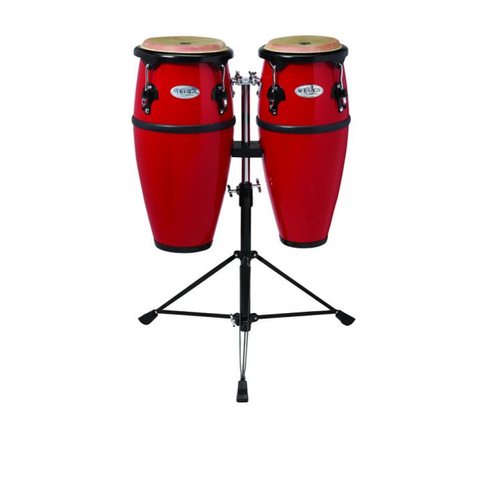 Toca 2300/89-FRD Synergy Series Ensemble de congas junior en fibre de verre avec support - Rouge