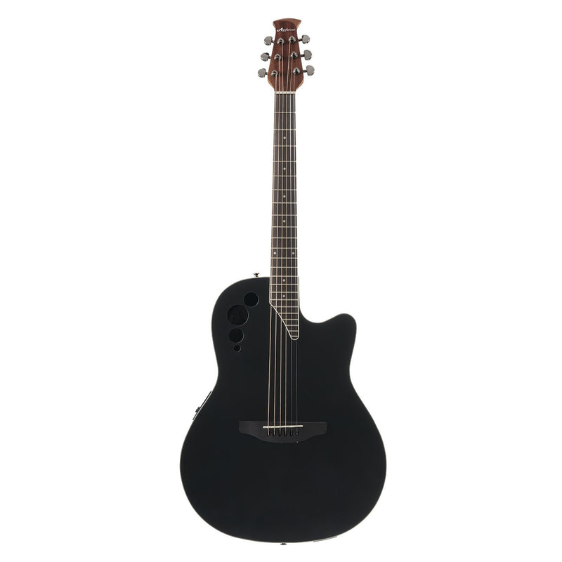 Ovation AE44-5S Applause Elite Mid Depth Lyrachord Body Acoustic-Electric Guitar - Satin Black
