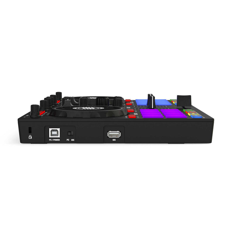 Contrôleur DJ 2 canaux Reloop READY avec interface audio USB, 8 pads de performance et logiciel Serato DJ Lite