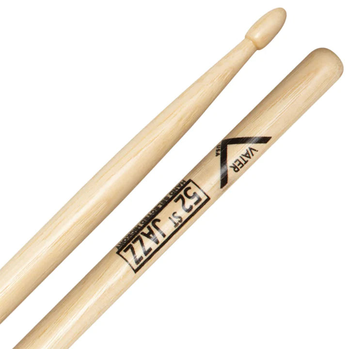 Vater VH52JW American Hickory 52nd Street Jazz-Wood Tip Drumsticks