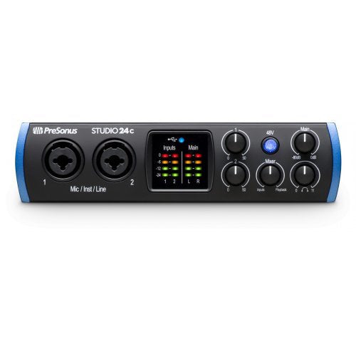 PreSonus STUDIO 24C 2X2 USB-C Audio Interface - Red One Music