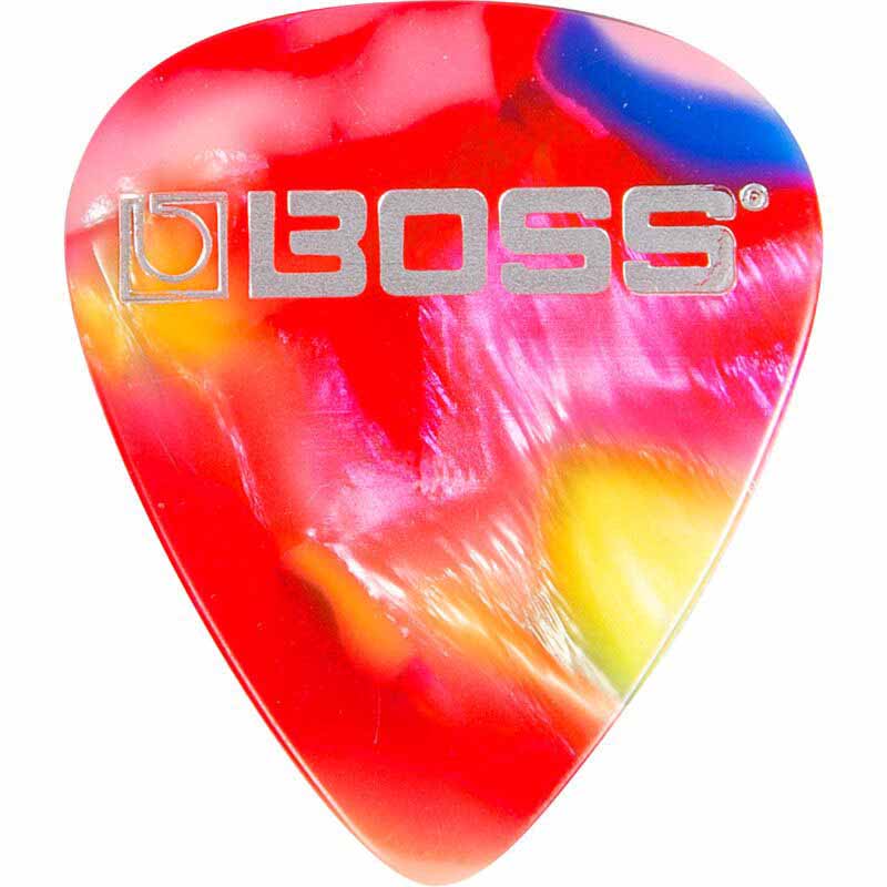 Boss BPK-12-MT Celluloid Guitar Picks Mosaic Thin 12 pcs - Red One Music