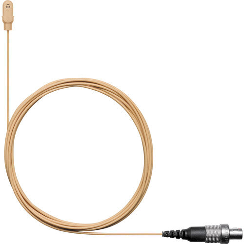 Shure DL4 DuraPlex Microphone cravate miniature omnidirectionnel pour émetteurs de poche (Tan, LEMO 3 broches)