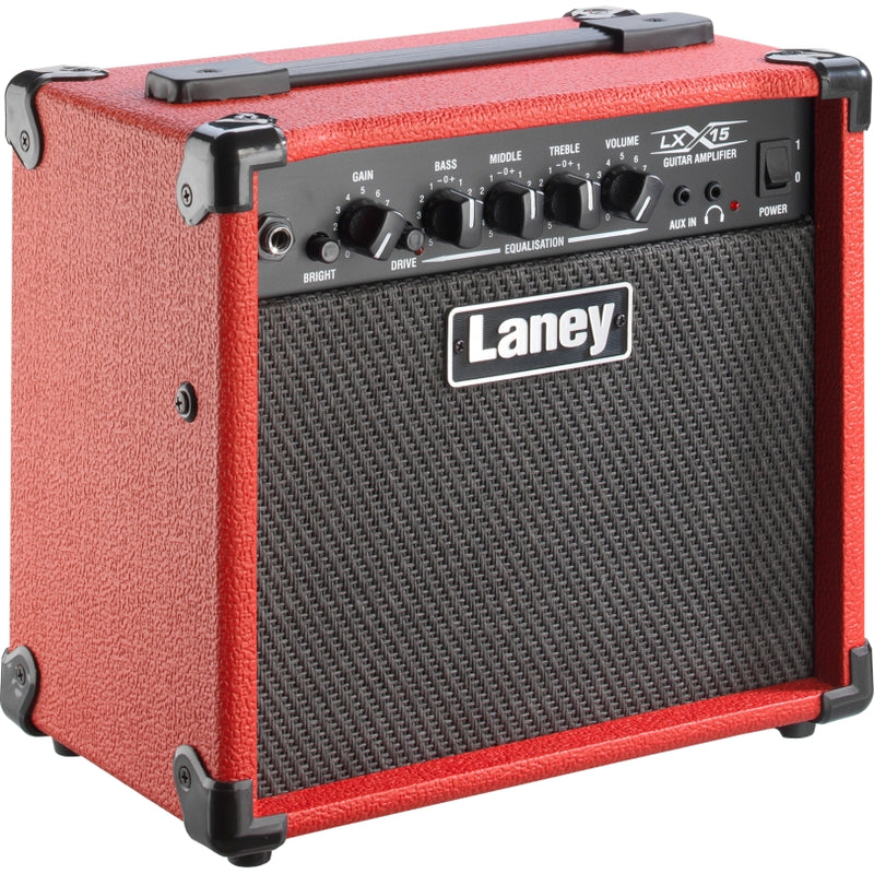 Laney LX15 LX Series 15W 2x5" Guitar Combo Amplifier - Red