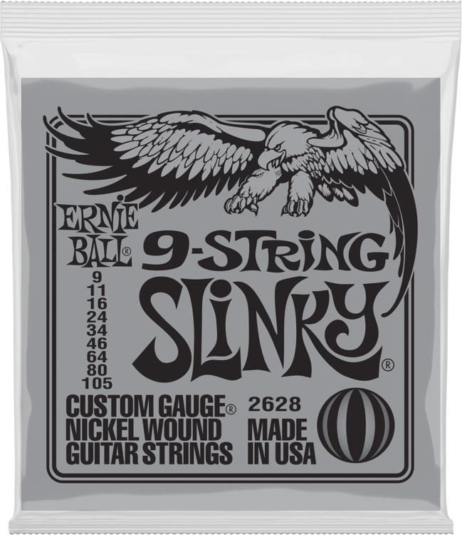 Ernie Ball 2628EB 9-String Slinky Electric Guitar Set 9-105
