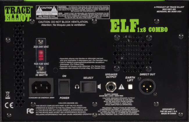 Amplificateur de basse combo TRACE ELLIOT ELF 1x8