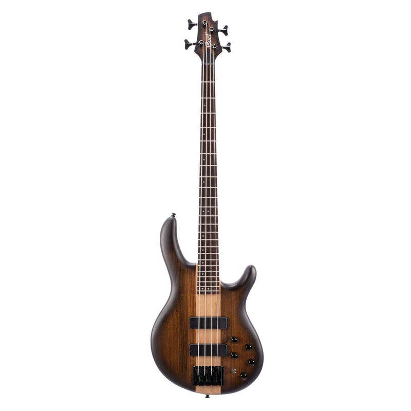 Cort C4-PLUS-OVMH-ABB C4 Plus Bass - Electric Bass with Bartolini Pickups - Antique Brown Burst