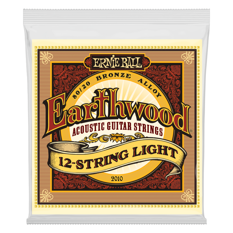 Ernie Ball 2010EB Earthwood 12 cordes acoustique légère 80/20 Bronze 9-46