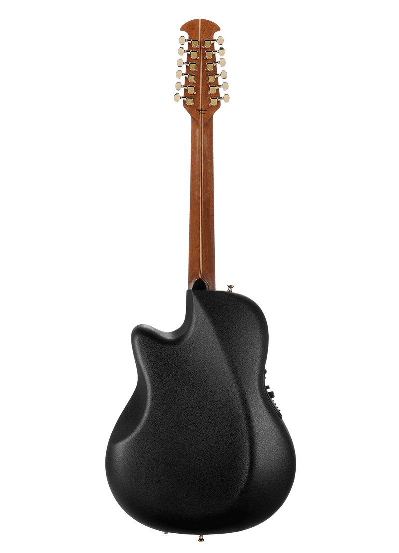 Ovation 2751AX-5 Timeless™ Elite® - Guitare électro-acoustique à pan coupé à contour profond 12 cordes - Noir