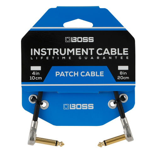 Boss BPC-4-3 Patch Cable with Pancake Jacks - 4" 3 Pack