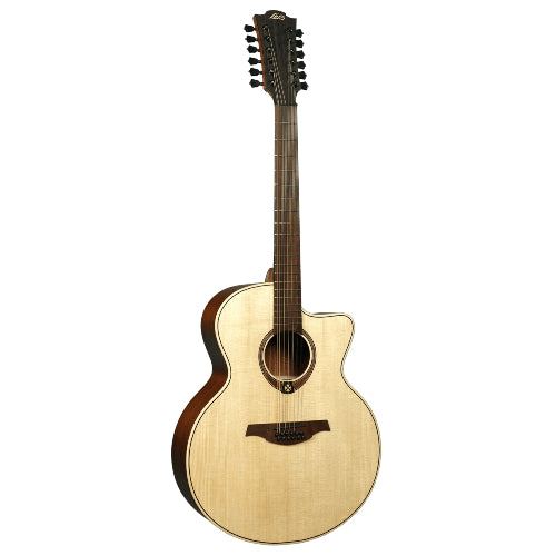 Lag Guitars T177J12CE Tramontane 177 Jumbo Cutaway 12-String Acoustic Electric Guitar w/ EQ - Natural