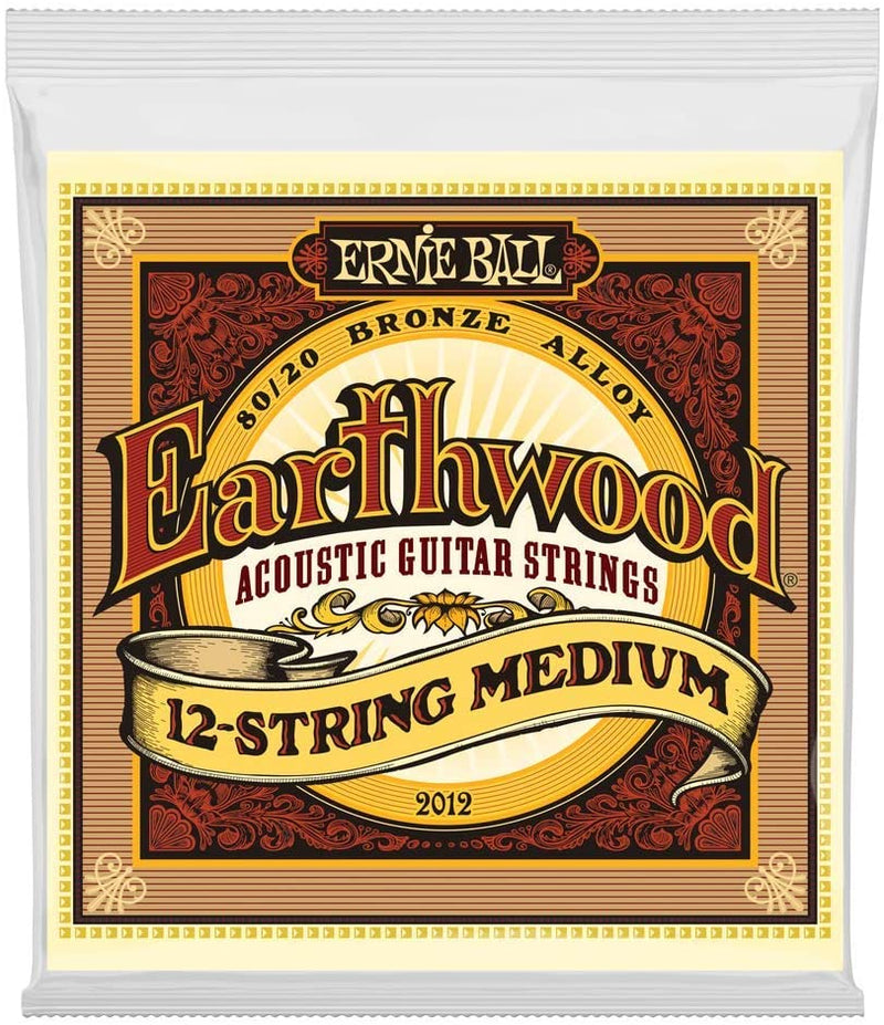 Ernie Ball 2012EB Earthwood 12 cordes acoustique moyenne 80/20 Bronze 11-52