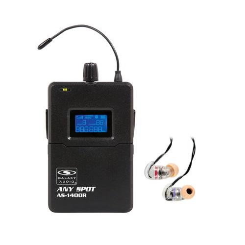 Galaxy Audio AS-1406R Wireless Personal Monitor Receiver Unit With Eb6 Earbuds - Red One Music