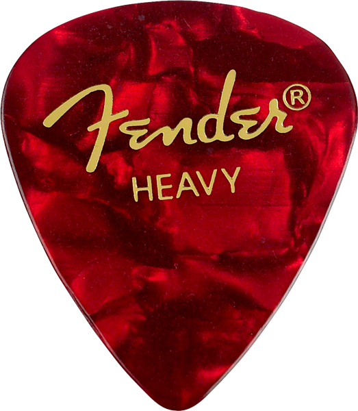 Fender Médiator pour guitare 351 Shape Classic Celluloid 1 Gross – Rouge Moto – Lourd, 144 unités