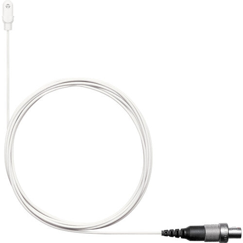 Shure DL4 DuraPlex Omnidirectional Miniature Lavalier Microphone for Bodypack Transmitters (White, 3-Pin LEMO)