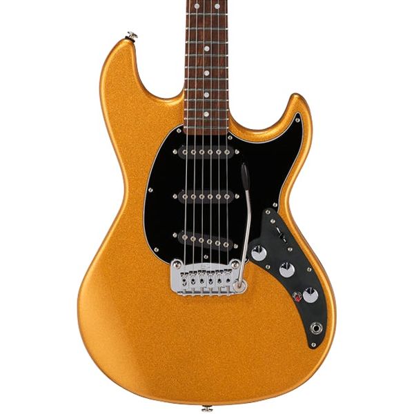 G&L CLF RESEARCH SKYHAWK Pharaoh Gold avec touche en palissandre des Caraïbes