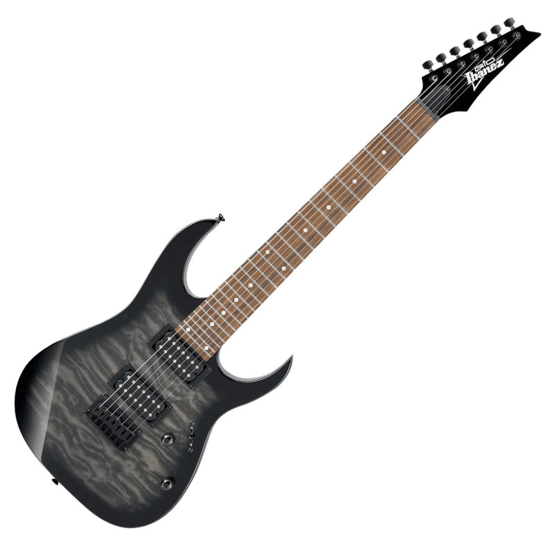 Ibanez GRG7221QATKS - Electric Guitar with Black Hardware - Quilted Maple Black