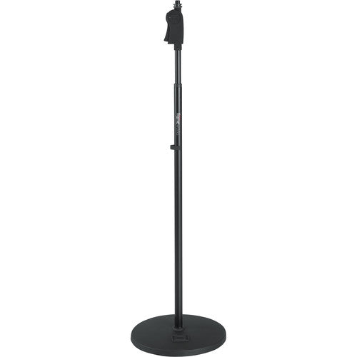 Gator Frameworks GFW-MIC-1001 Deluxe 10" Roundbase Mic Stand w/ Deluxe One-Handed Clutch