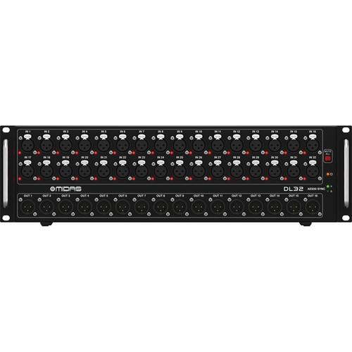 Midas DL32 32-Input  16-Output Stage Box With 32 Midas Mic Preamps - Red One Music