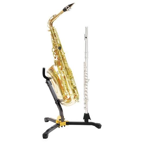 Hercules Ds532Bb 1 Altotenor Sax And 1 Clarinetflute Stand W Bag - Red One Music