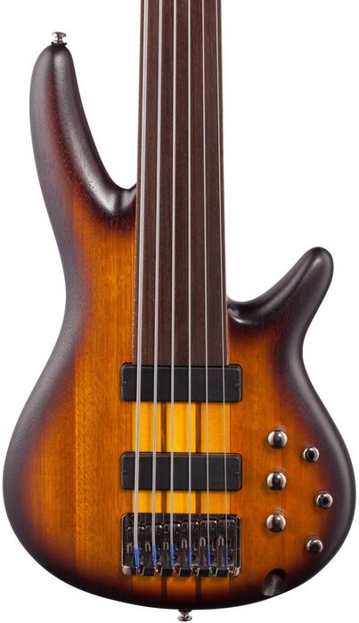Ibanez SRF706BBF SR Series 6 String - Fretless Electric Bass with Bartolini Pickups - Brown Burst Flat