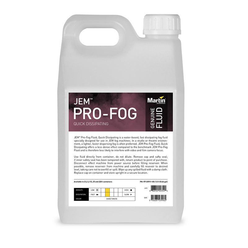 Jem Pro PRO FOG Quick Dissipating Fog Fluid - 5L