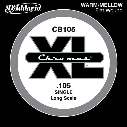 D'Addario CB105 XL Chromes enroule plat Bass Single String .105