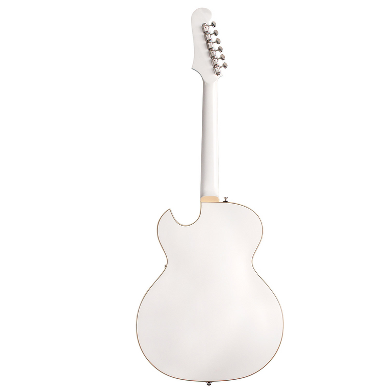 Guild NEWARK Starfire 1 Jet 90 Guitare électrique avec cordier Guild Vibrato - Blanc satiné