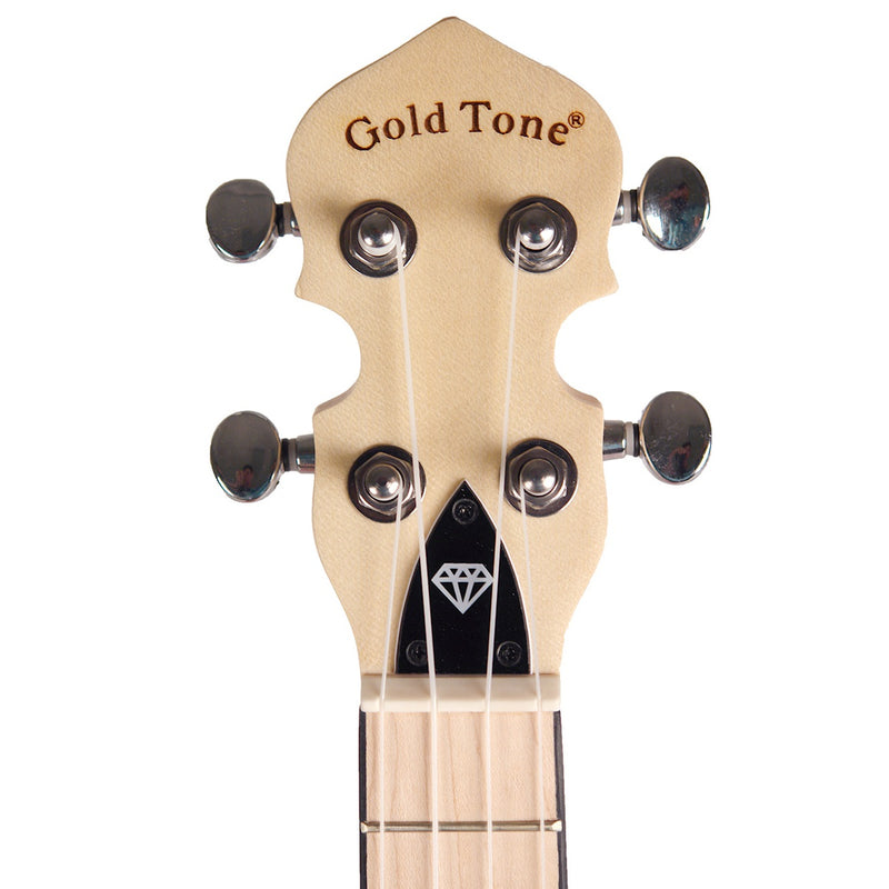 Gold Tone LG-A/L Lightup Little Gem Ukulélé banjo transparent (améthyste) avec housse de transport