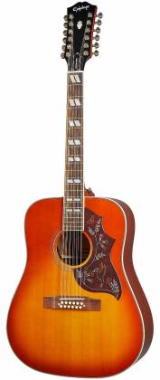 Epiphone INSPIRED BY GIBSON HUMMINGBIRD 12-String Acoustic Electric Guitar (Cherry Burst)